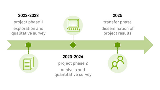 Project Milestones timeline of project phases from 2022 to 2025