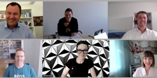 Screenshot showing participants' video tiles in a Zoom call